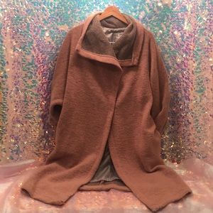 Maille Girl Drape Front Wool-blend Coat
